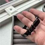 Alexis  Black Watch with Green Gemstone Photo 5