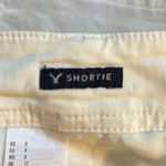American Eagle  Shorts Womens 8‎ Shortie Chino White Khaki Flat Front Neutral Photo 6