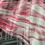 Chico's Chico’s Pink Gray & Ivory Leaves Satin Cotton Blend Button Front Shirt Jacket Photo 10