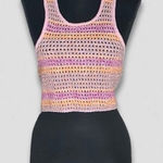 Cotton On  Crochet Crop Tank Top Pink Purple Medium Photo 0