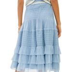 Anthropologie  Maeve Tulle Midi Skirt Size Small Color: Blue Photo 9