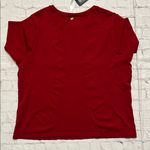 Fabletics  NWT Dark Red Feather Tech Short Sleeve Performance Tee Shirt XXL/1X Photo 3