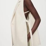 ZARA blazer vest coat cream waistcoat with vents Photo 4