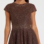 Mac Duggal  Brown Embellished Cap Sleeve A Line Dress size 18 NWT Photo 7