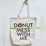 World Market Donut Mess With Me Tote Bag Black Photo 2