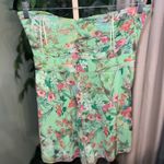 Jay Godfrey  Lydia Green Floral Printed Chiffon Romper Size 6 Photo 7
