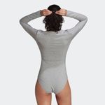 Adidas Long Sleeve Bodysuit, Heather Grey White Size L New with Tag Photo 4