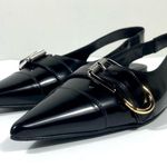 Givenchy Voyou Pointed Toe Slingback Ballet Flat Black 39.5 NEW Photo 3