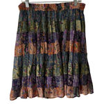 Vintage Silver Stream Skirt Womens One Size‎ Boho Floral Festival India 90s Size undefined Photo 0