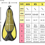 New!! Unisex swim fins size black/yellow, Size XS Black Photo 4
