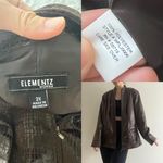 Elementz Chocolate Brown Snakeskin Jacket Photo 3