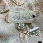 Rahi Cali NWT Peach Floral Print Boho Beach Front Tie Long Sleeve Mini Dress Size XS Photo 6