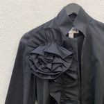 Joseph Ribkoff Style 12714 Black Belted Dress Coat with Big Flower Accent Size 2 Photo 10