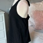 Sage Romantic Black Tank Silky Open Back Bow  Womens Medium Flowy Photo 2