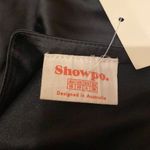 Showpo Before your time black satin slip mini dress 6 NWT Photo 7