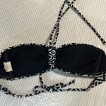 OP Bikini Swimsuit Top Halter Neck Black White Womens Small New Photo 7