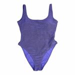Aerie  Lurex Crinkle Babewatch One Piece Swimsuit Purple Size XL Photo 2