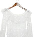 For Love & Lemons Claudia Tulle Dress Sheer Daisy Women’s Size Small Off Shoulde White Photo 3