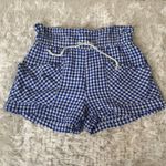 Indigo Rein  Blue White Gingham Shorts Sz Small Photo 0