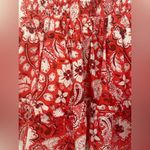 Kasia Ruffle Tiered Skirt Paisley Western Elastic Waist Mini Skirt Size Medium Red Photo 7