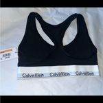 Calvin Klein  Black and White Sports Bra with Racerback Photo 1