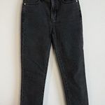 Madewell  The Perfect Vintage Raw Hem Jeans Womens Size 24 Black Cotton High Rise Photo 3