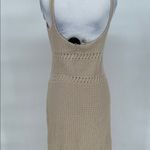Lulus  Beige Crochet Knit Midi Dress Sleeveless Bodycon Small NWT Photo 6