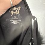 Planet Gold NWT Black Bodycon Dress with Feather Trim Cocktail Party Dress Fuzzy Photo 8