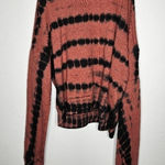 LA Made LA‎ Made Turtle Neck Shoulder cut off Tie Dye Sweater in  Small Photo 0