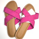Old Navy Bright Pink Cross Strap Slide size 7 Photo 1