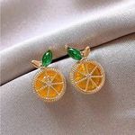 Lemon Earrings Gold Photo 2