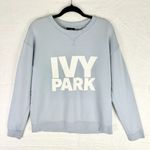 Ivy Park Logo Terry Crewneck Sweatshirt Size Medium Light Blue Photo 1