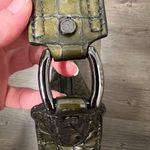 Cole Haan Green Patent Leather Crocodile Print Shoulderbag Photo 4