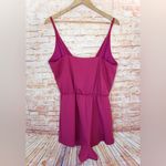The Vanity Room  | Magenta V-Neck Skort Romper Photo 3