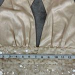 Bebe Sequin Ivory Plunging Neckline Dress Size M Photo 7