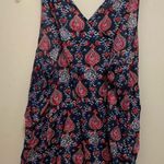 Lucky Brand Womens Tank Top M Medium 40” Boho Red White Blue Bohemian Print Photo 3