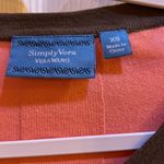 Vera Wang  Pink Brown Button Down Cardigan w/ Pockets Size XSmall Photo 3