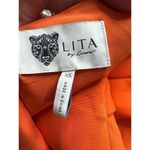 LITA by Ciara Tie Front Jumpsuit Cherry Tomasto Size XS Wide Leg Orange Photo 6
