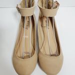 Bamboo  Shoes Flats Tan Ankle Flats with Buckle and Elastic Photo 4