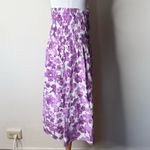 Rails  Purple and White Selena Smocked A-Line Midi Skirt Photo 5