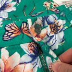 Chico's | So Slimming Girlfriend Slim Leg Ankle Jean Green Floral Womens 10P Photo 1