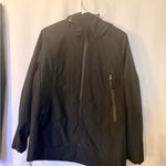 Avogue Rain coat women’s full zip hoodie long sleeved pockets Black Size M Photo 8