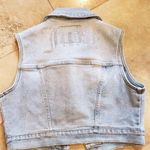Juicy Couture  Stone Light Wash Denim Vest Sz S NWT Photo 7