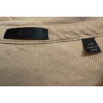 ATM Anthony Thomas Melillo Shirt Dress Camel‎ Beige Cotton Size Large Tan Photo 3