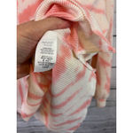 Fantastic Fawn Women's Long Sleeve Tee L Off-White Coral Tie-Dye Photo 8