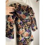 XTaren Coquette Cardigan S Hooded Open Front Belted Navy Floral Victorian Bloomcore NEW Photo 4