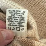 Luxe  Cream and Tan Striped Cowl Neck Sweater Photo 7