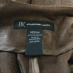 INC International Concepts Ruffle Zip Up Jacket Brown Size M Photo 3