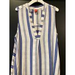 Red Carter  Avi linen blend stripe Maxi Cover Up Dress M size 8 Photo 13