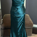 Women’s Green Full Length Halter Neck Mermaid Prom Dress Corset Back Size 2 NWT Photo 0